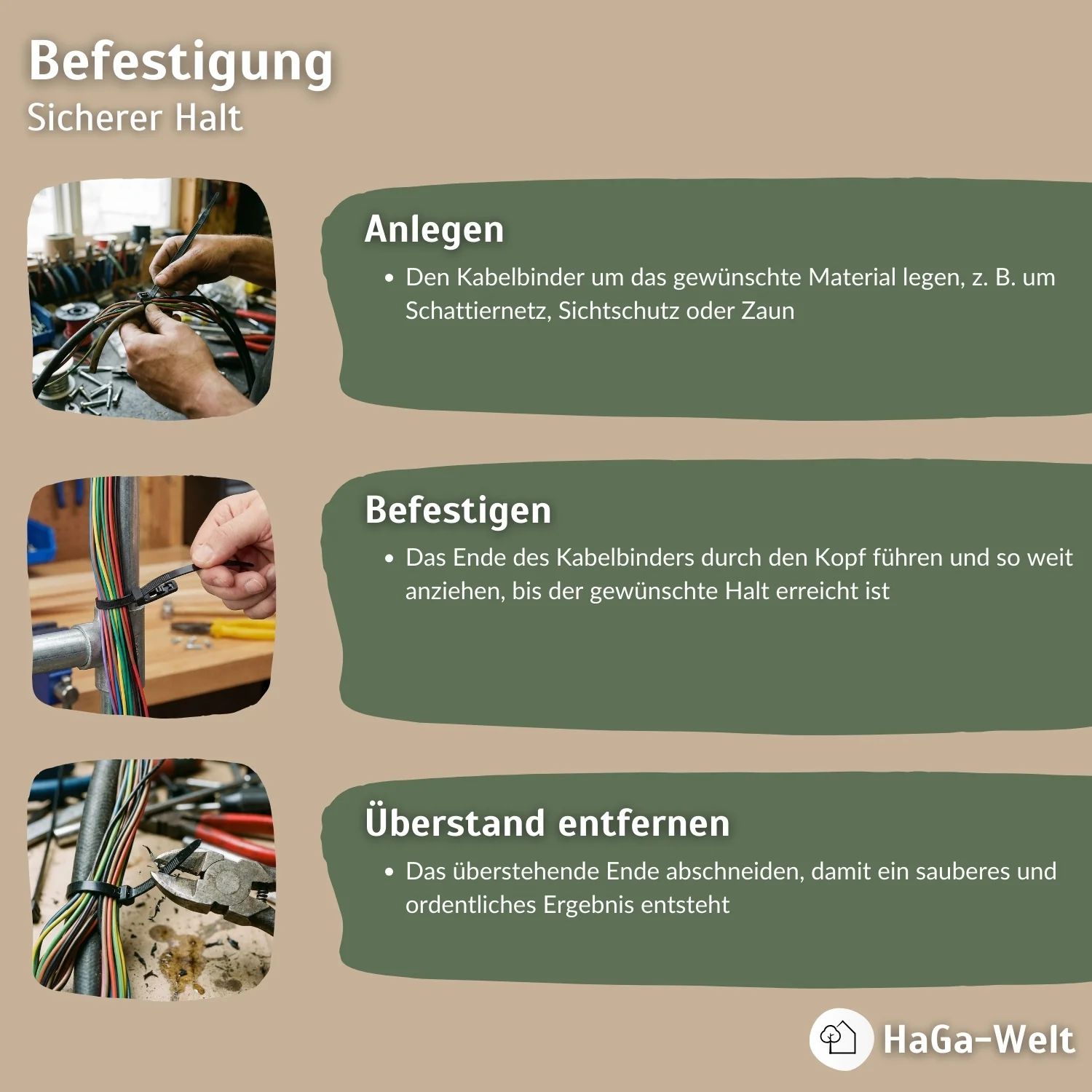Kabelbinder, 100 Stück, 370 mm x 7,6 mm, für vielfältige Befestigungsmöglichkeiten - Image 6