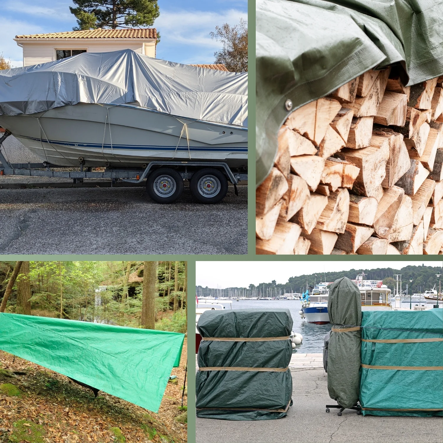 Extra starke Abdeckplane mit Ösen 210g/m² – für Gartenmöbel, Brennholz und mehr - Image 7