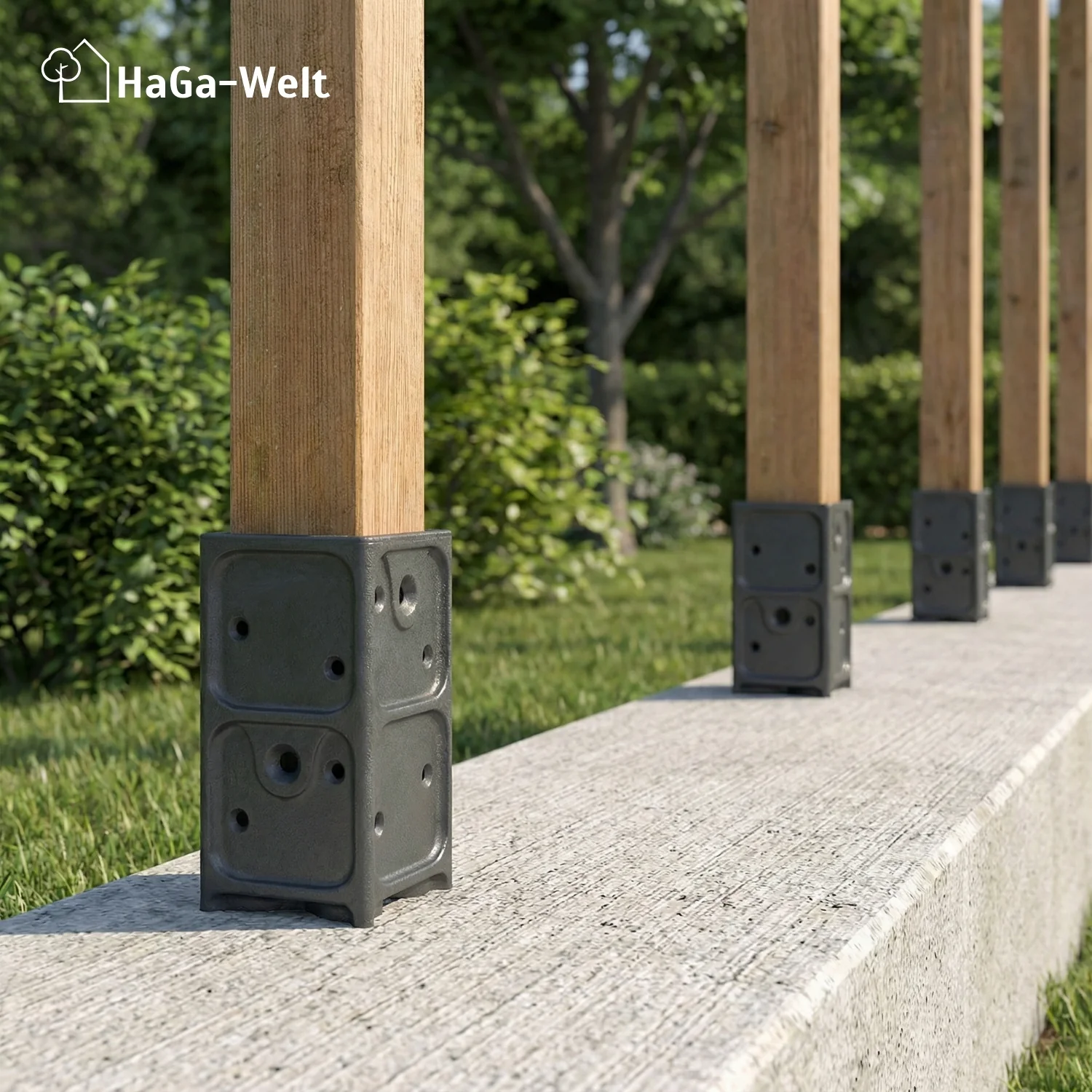 Aufschraubhülse für Holzpfosten 7x7cm Pfostenanker Pfostenanker - Image 11