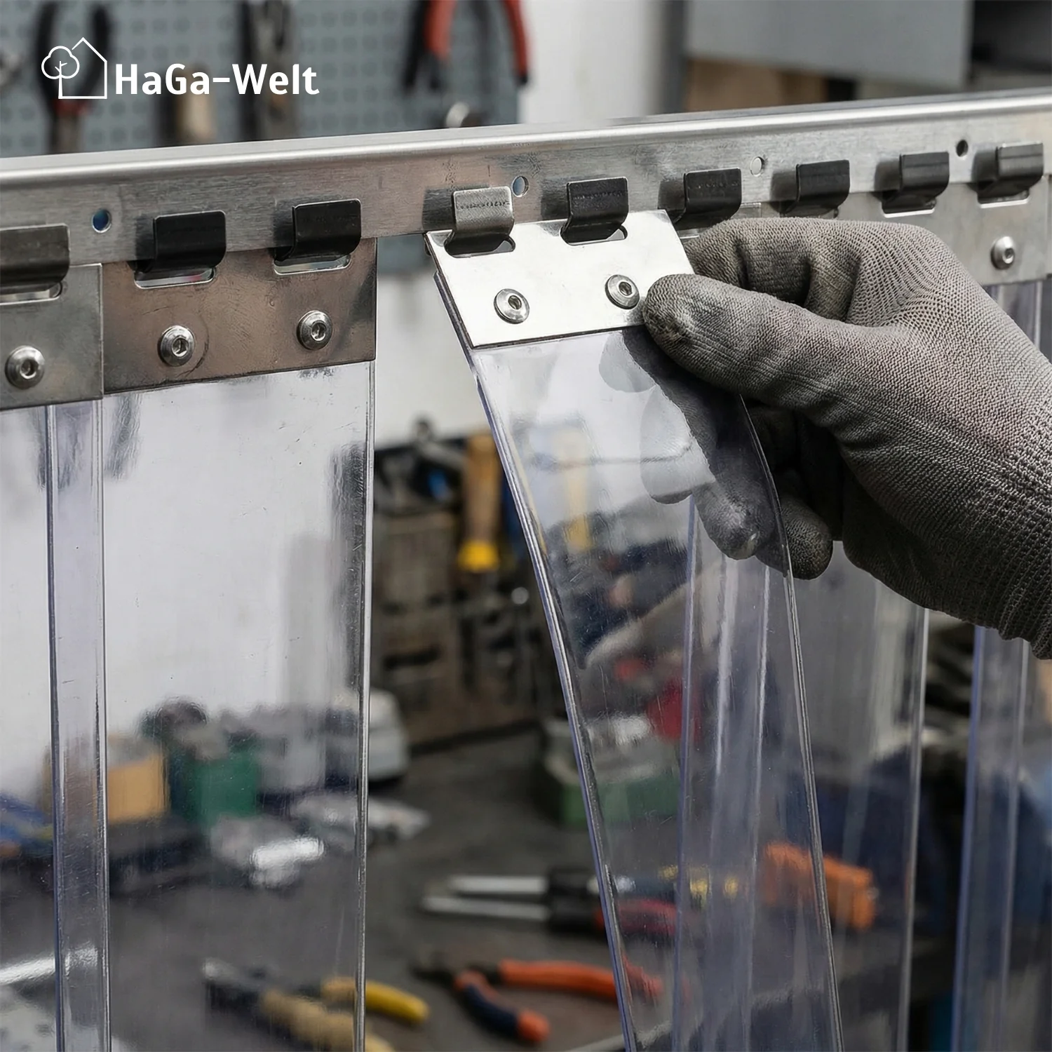 Befestigungsplatte in versch. Längen für Lamellenvorhang PVC-Streifenvorhang - Image 10
