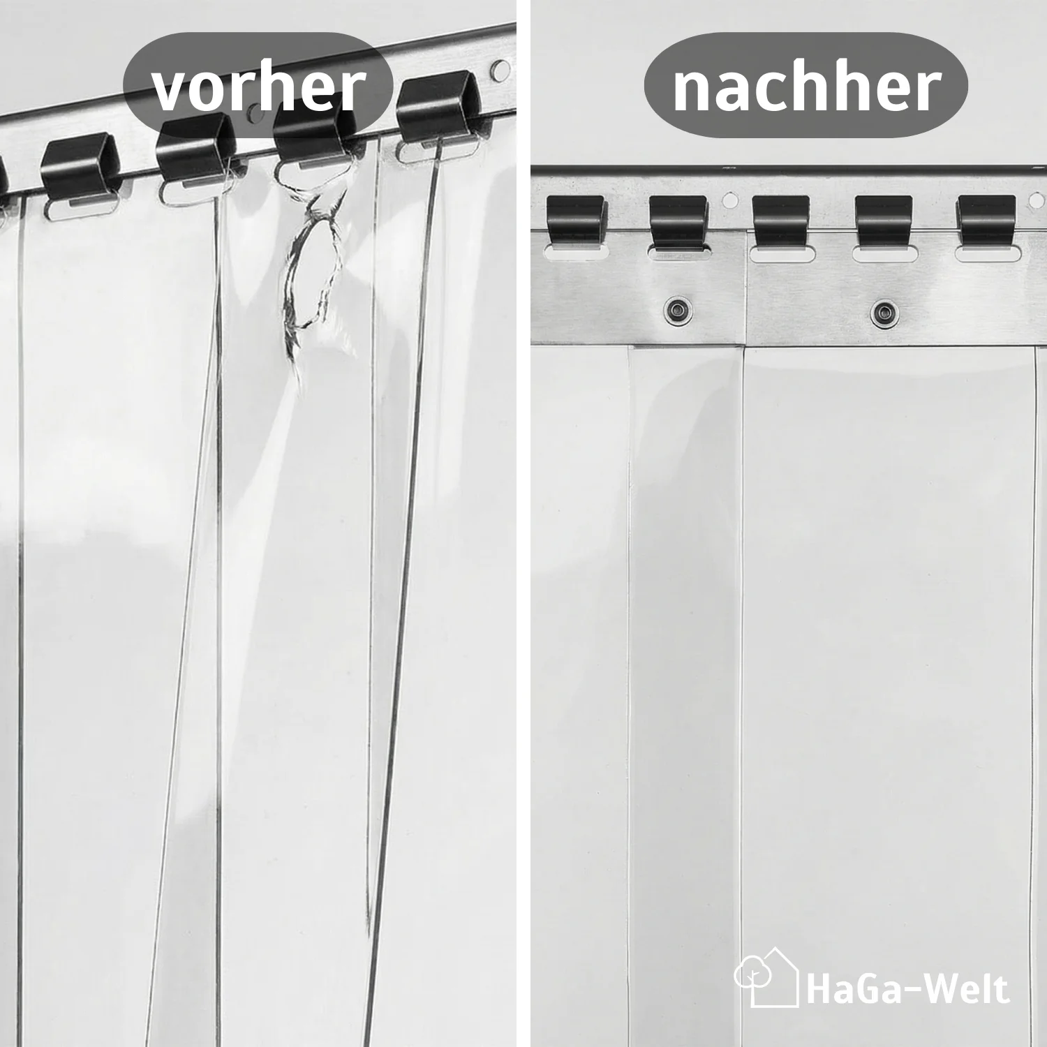Befestigungsplatte in versch. Längen für Lamellenvorhang PVC-Streifenvorhang - Image 3