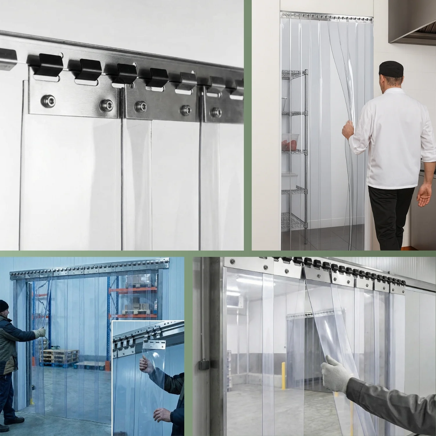 Befestigungsplatte in versch. Längen für Lamellenvorhang PVC-Streifenvorhang - Image 7