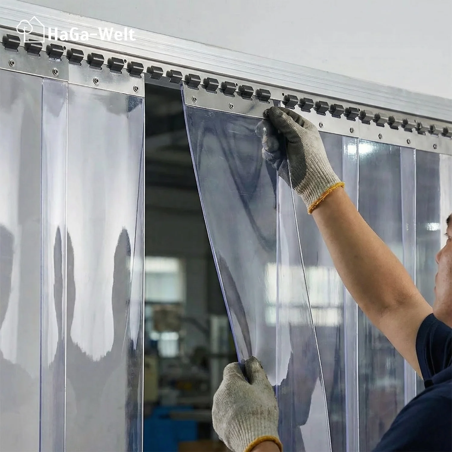 Befestigungsschiene versch. Länge für Lamellenvorhang PVC-Streifenvorhang - Image 11