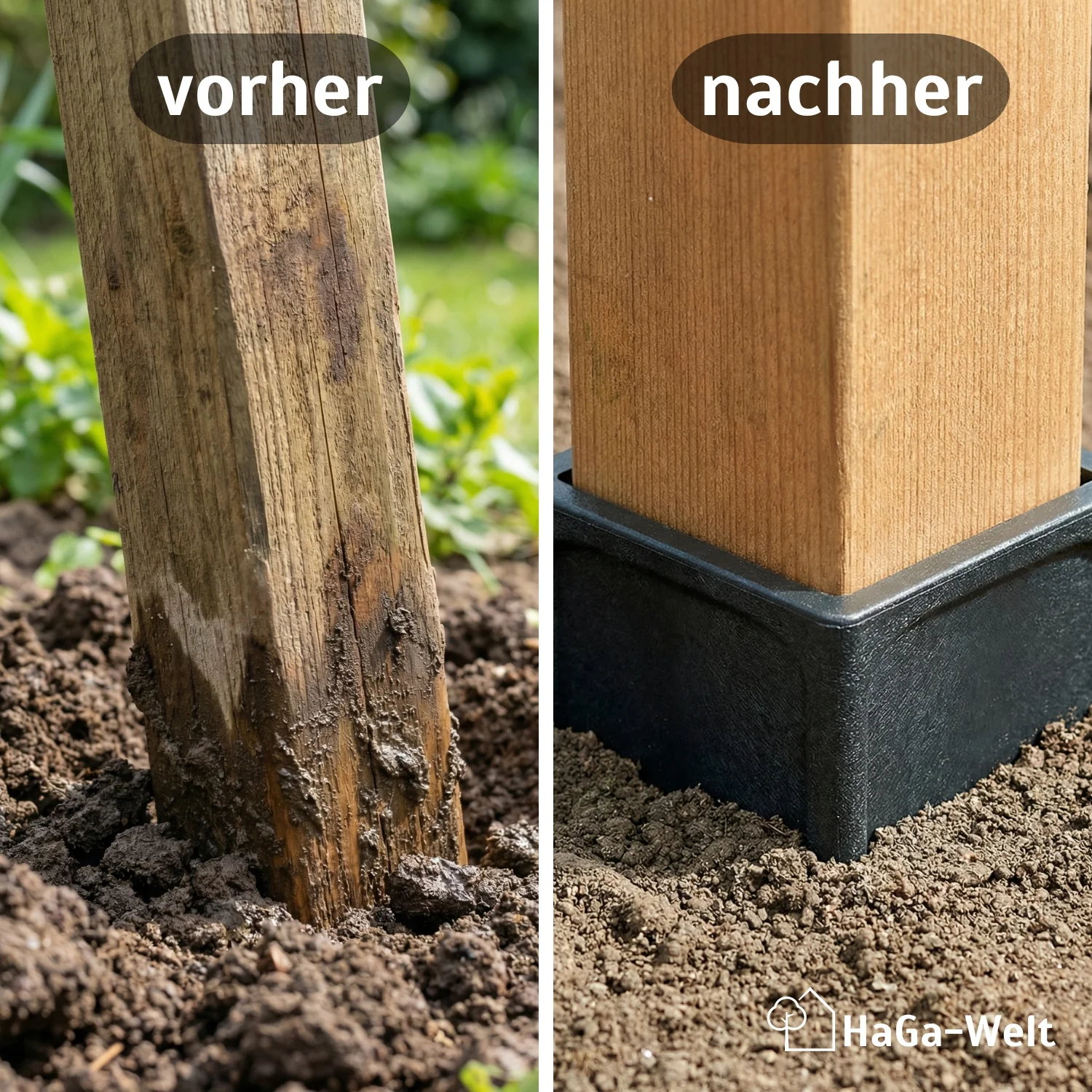 Bodeneinschlaghülse für Holzpfosten 7x7cm Pfostenhalter - Image 3