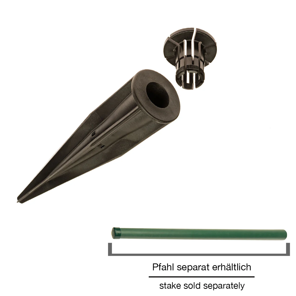 Bodeneinschlaghülse für Kunststoff-Pfähle PET Bodenhülse graphit - Image 11