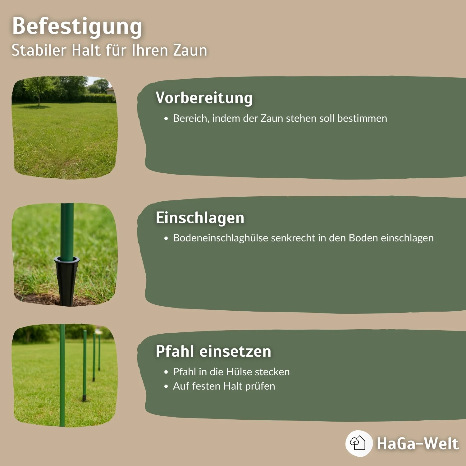 Bodeneinschlaghülse für Kunststoff-Pfähle PET Bodenhülse graphit - Image 6