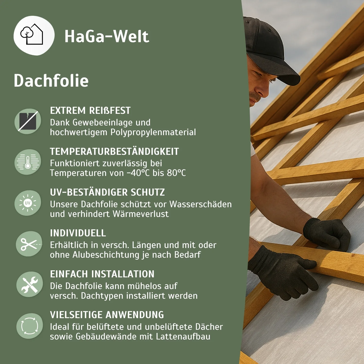 Dachfolie mit oder ohne Aluminium-Beschichtung - Image 4