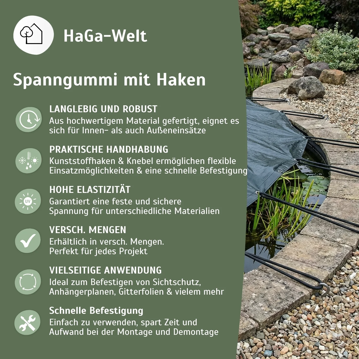 Spanngummi mit Haken – sehr elastisch, für vielfältige Befestigungsmöglichkeiten - Image 4