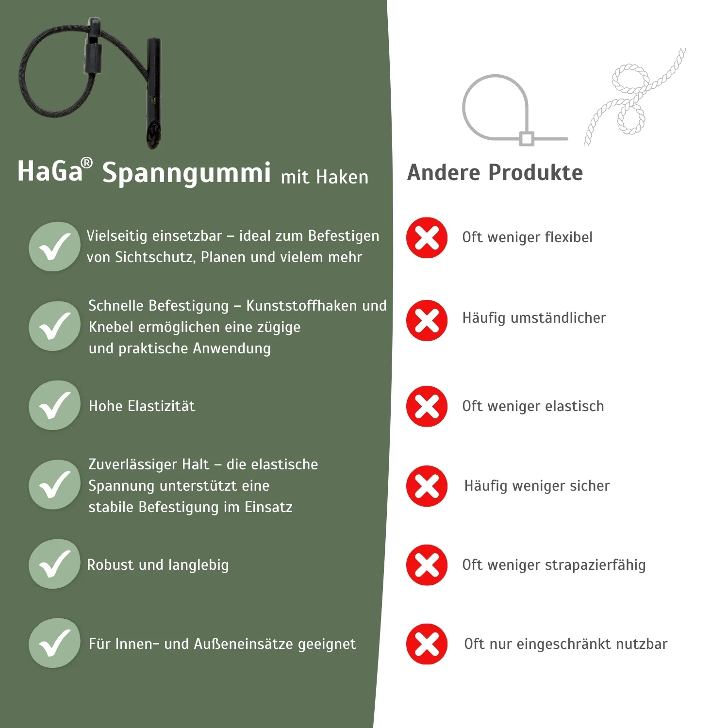 Spanngummi mit Haken – sehr elastisch, für vielfältige Befestigungsmöglichkeiten - Image 5