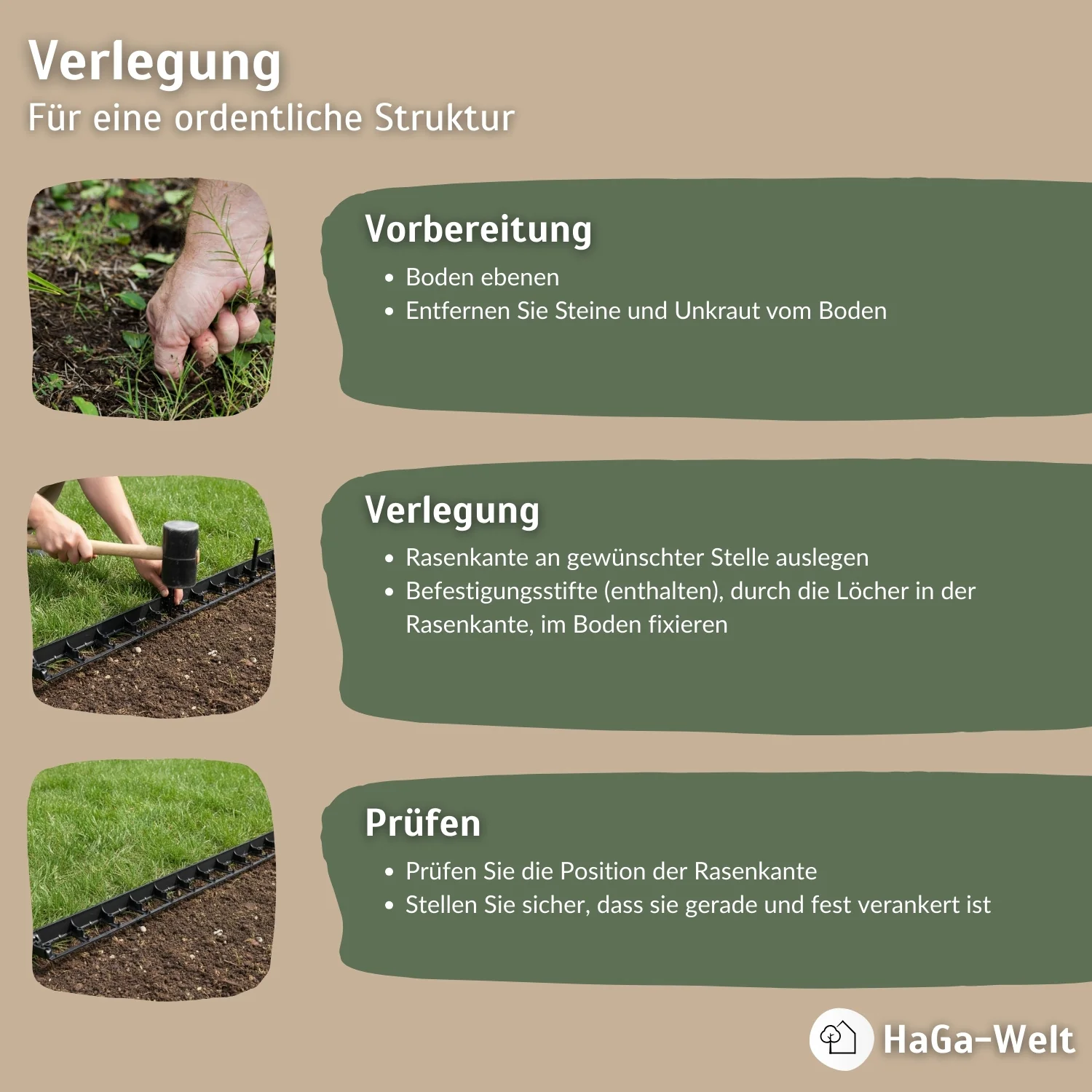 Rasenkante, flexibel rund 1 m x 45 mm – Beeteinfassung für klare Rasenkanten - Image 6