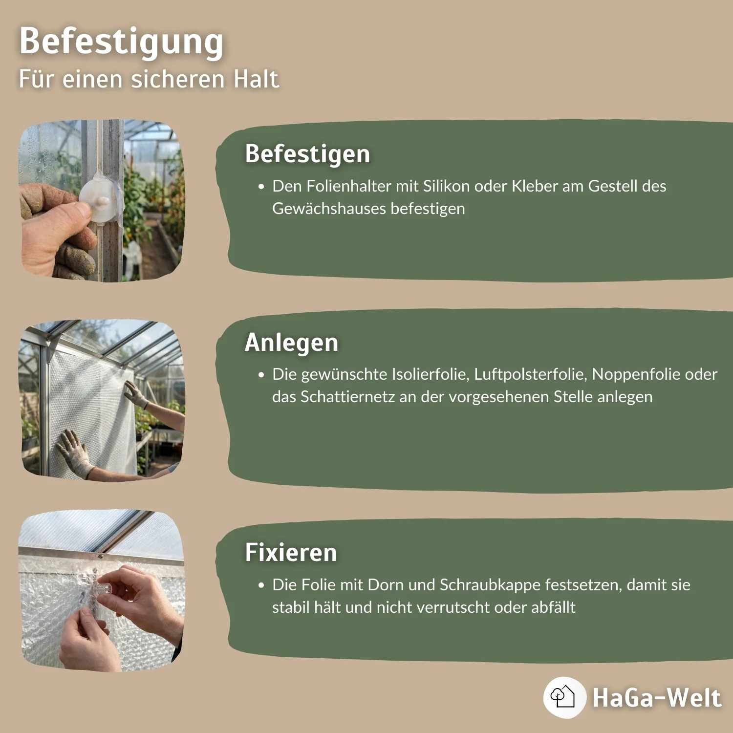 Folienhalter für Isolierfolie, Luftpolsterfolie, Noppenfolie & Schattiernetze - Image 6
