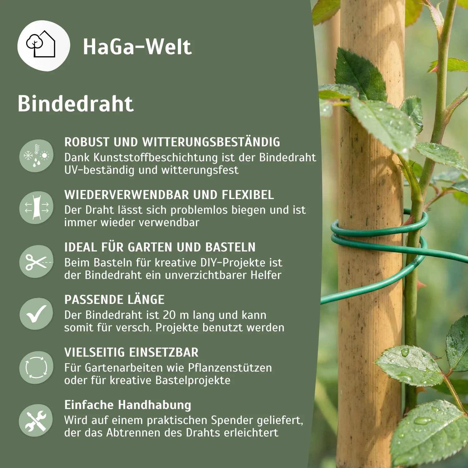 Bindedraht – vielseitiger Draht für den Garten und zum Basteln - Image 4