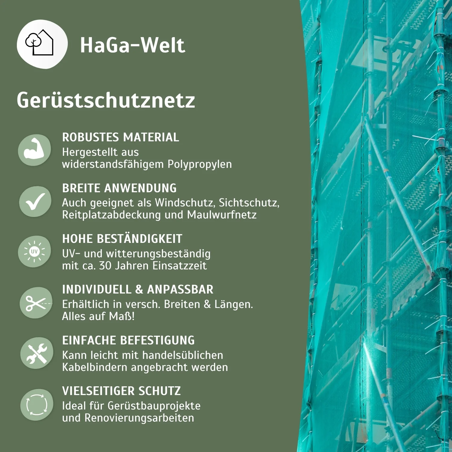 Grünes Gerüstnetz – ideales Schutznetz für Ihr Gerüst - Image 4