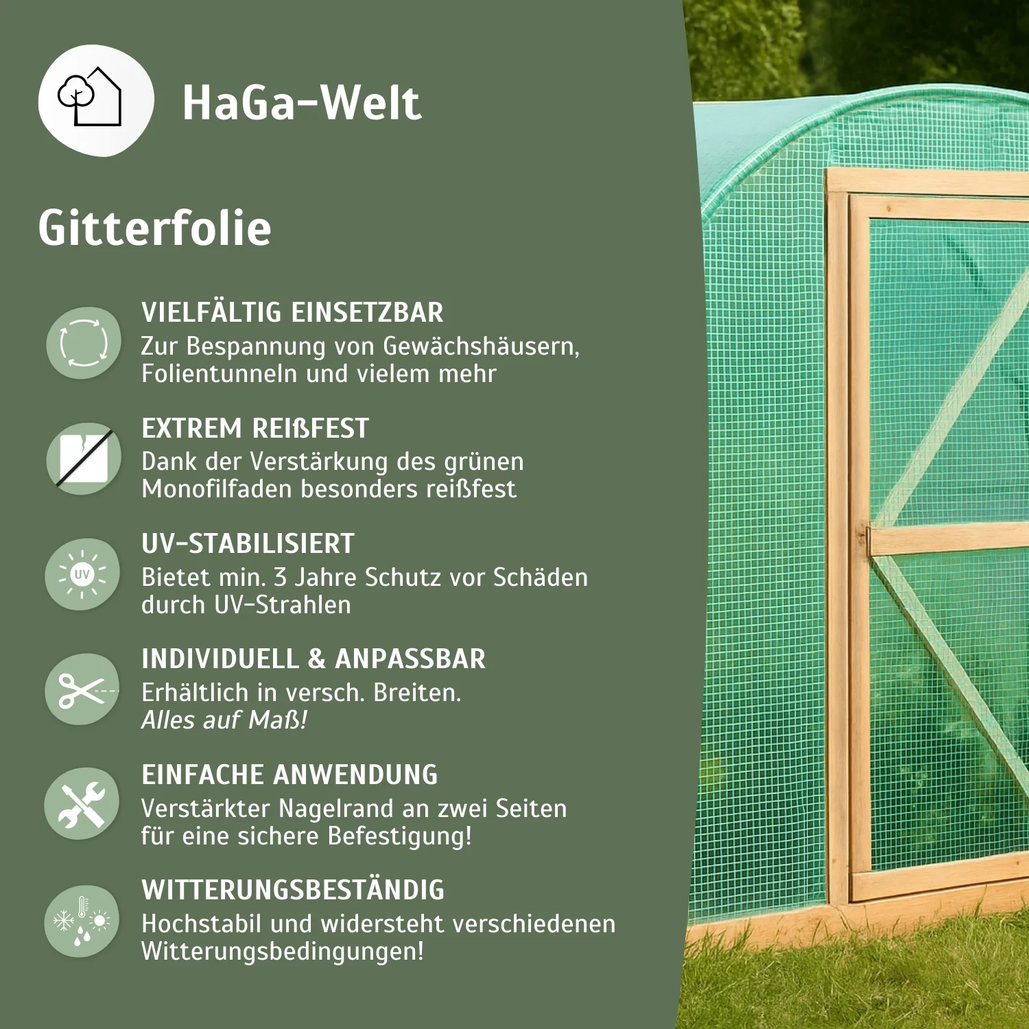 Gitterfolie – verstärkte Folie für Gewächshausbau - Image 4