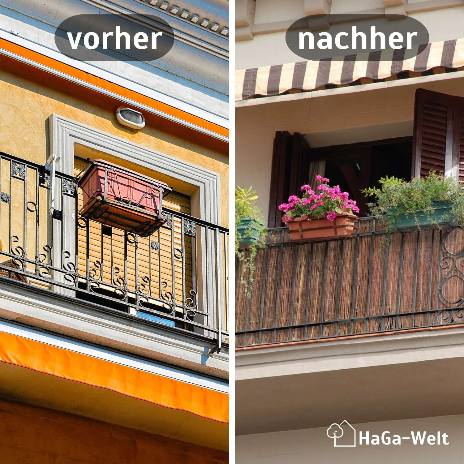 HaGa® Weidenmatte – Sichtschutzmatte aus Weidenholz - Image 3