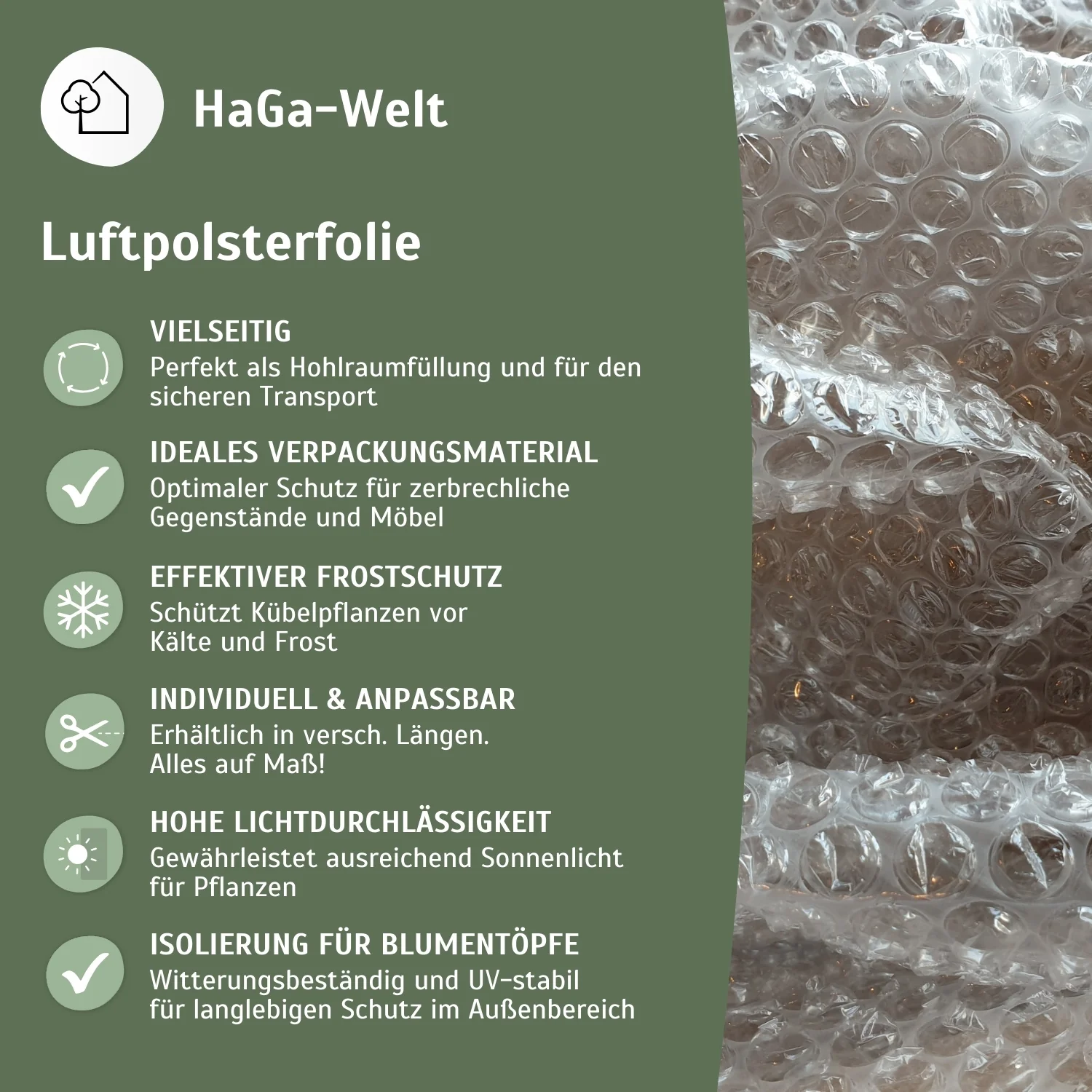 Luftpolsterfolie 1,2 m Breite 2-lagig – Vielseitiger Schutz für Pflanzen und empfindliche Gegenstände - Image 4