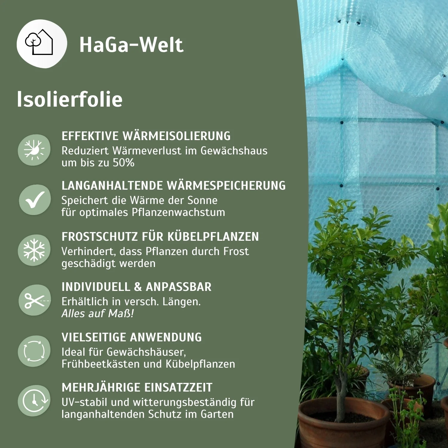 Isolierfolie, 1,5m Breite 3-lagig (Meterware) – effektiver Frostschutz für Gewächshäuser - Image 4