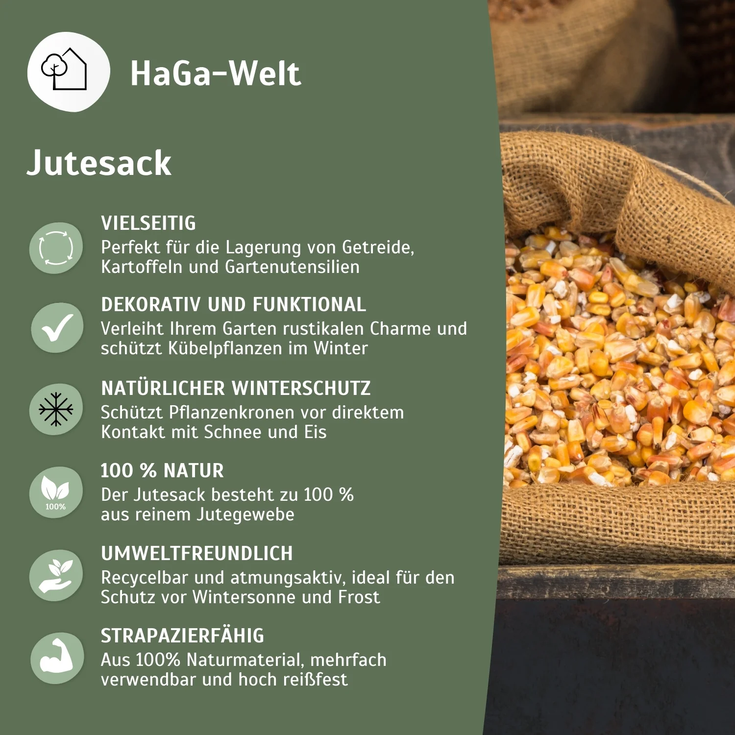 Jutesack – vielseitig einsetzbar für Lagerung und Dekoration - Image 4