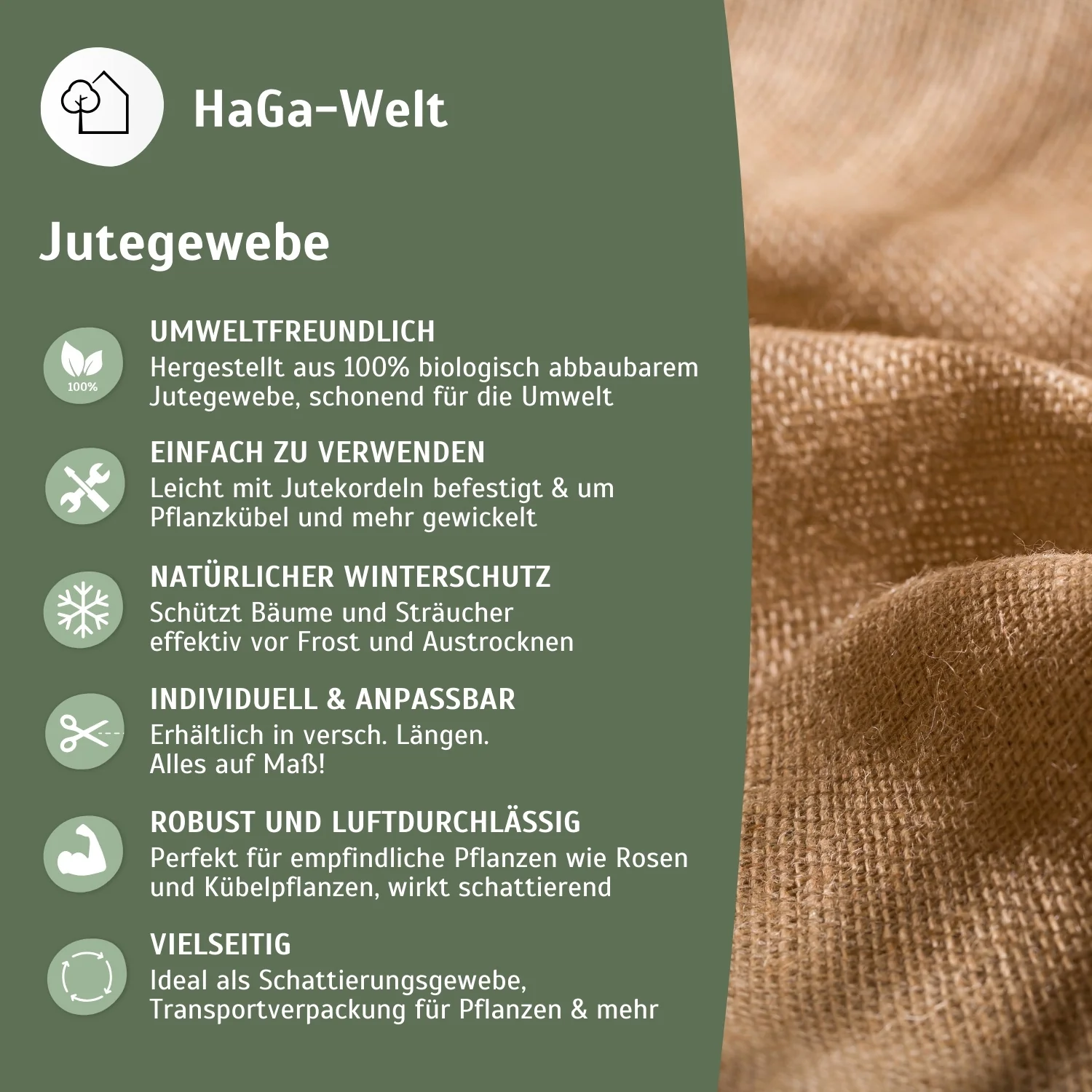 Jutegewebe (Meterware) –vielseitiger und natürlicher Jutestoff für den Winterschutz - Image 4