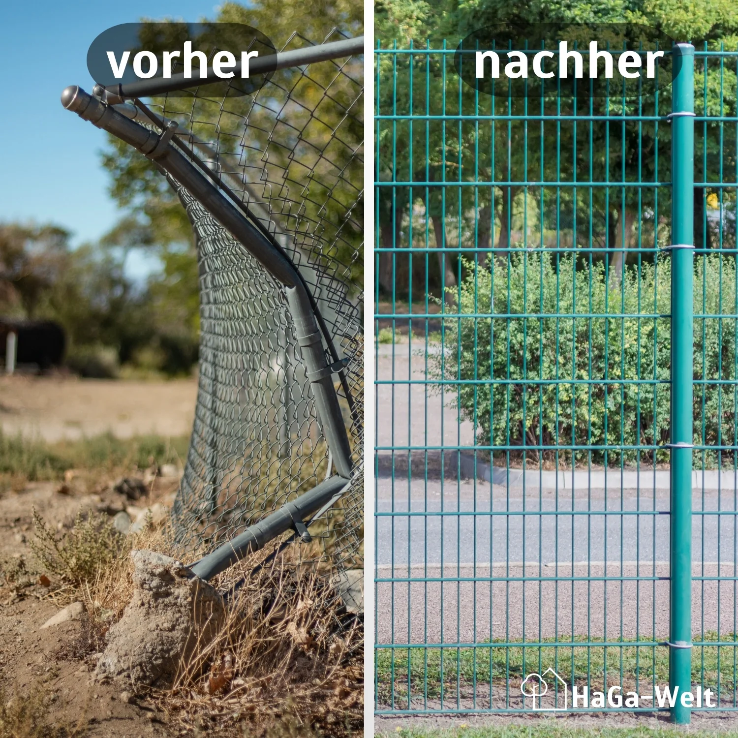 Kunststoffpfahl 3,8cm Stärke aus recyceltem PET Zaunpfahl - Image 3