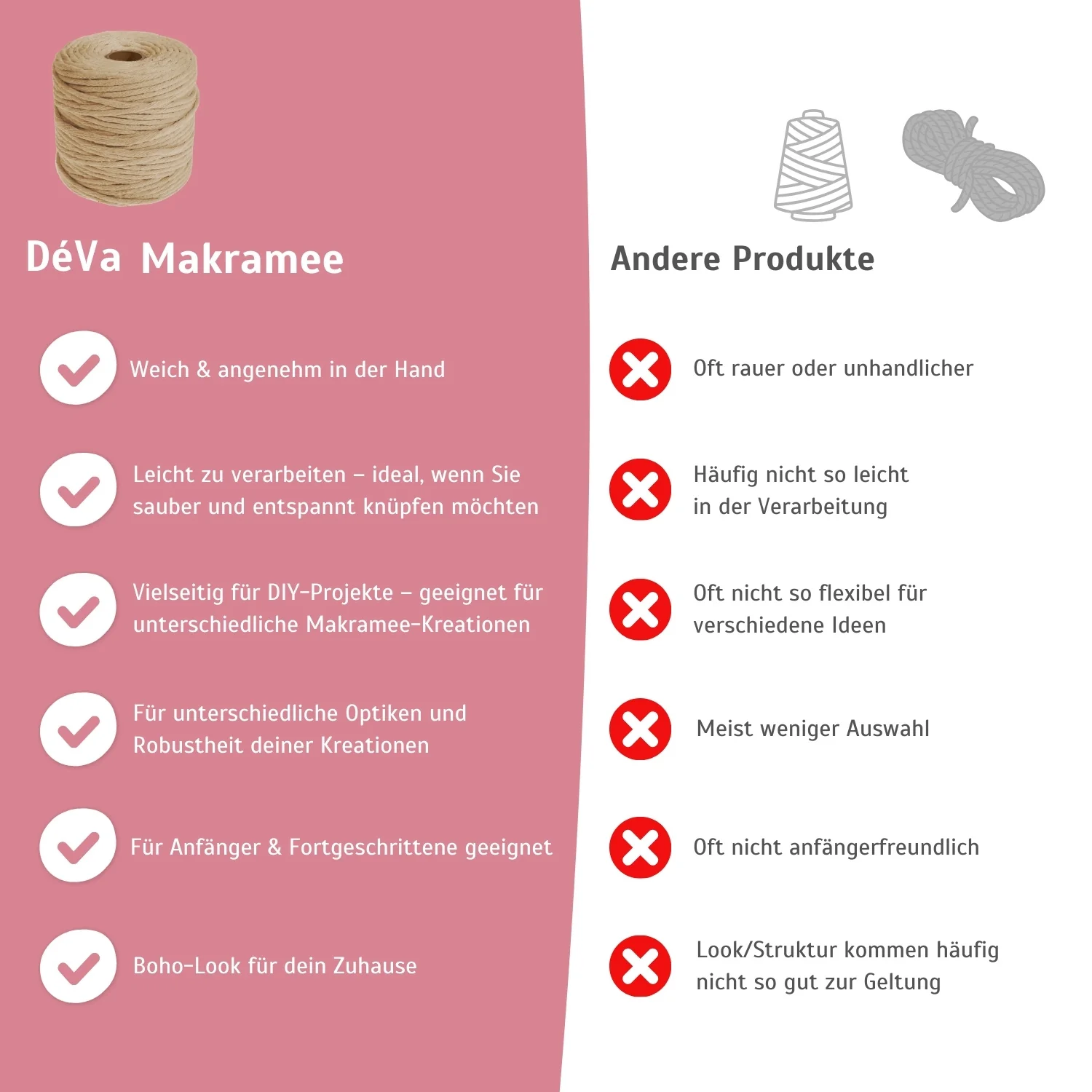 Makramee Garn – gedrehtes Baumwollgarn für tolles Makramee - Image 5