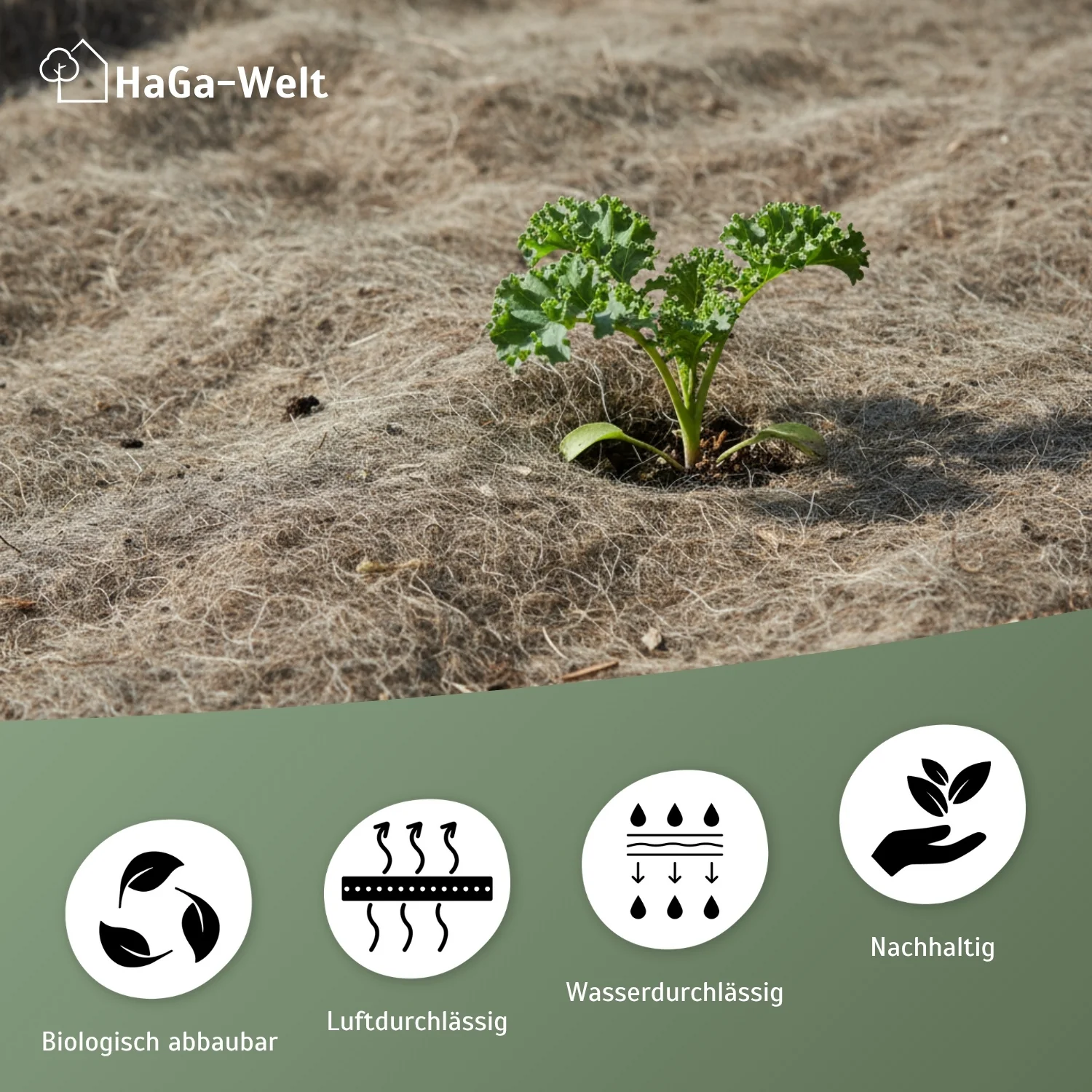Mulchvlies aus Schafwolle – aus 100 % Schafwolle, biologisch abbaubar - Image 2