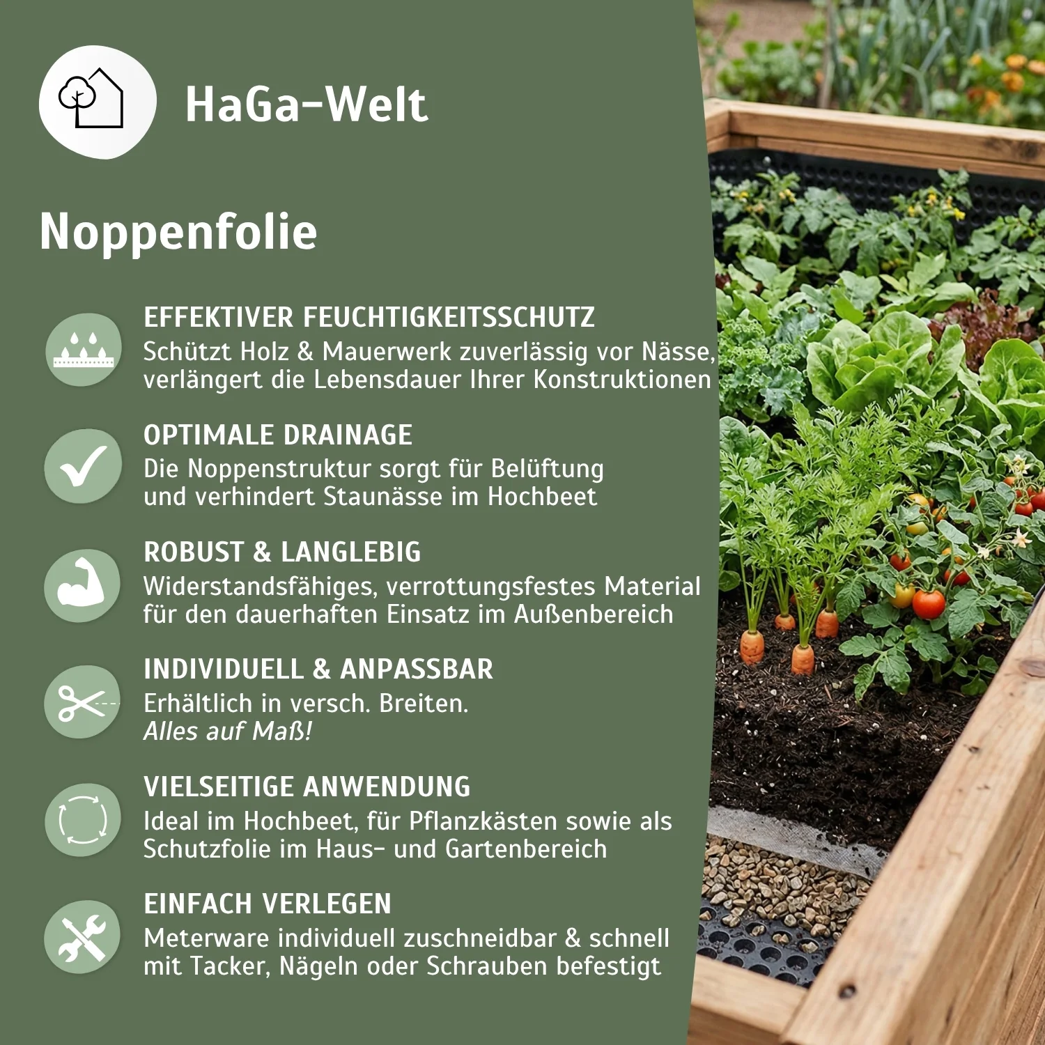 Noppenfolie – vielseitig, als Drainage im Hochbeet oder als Abdichtung beim Hausbau - Image 4