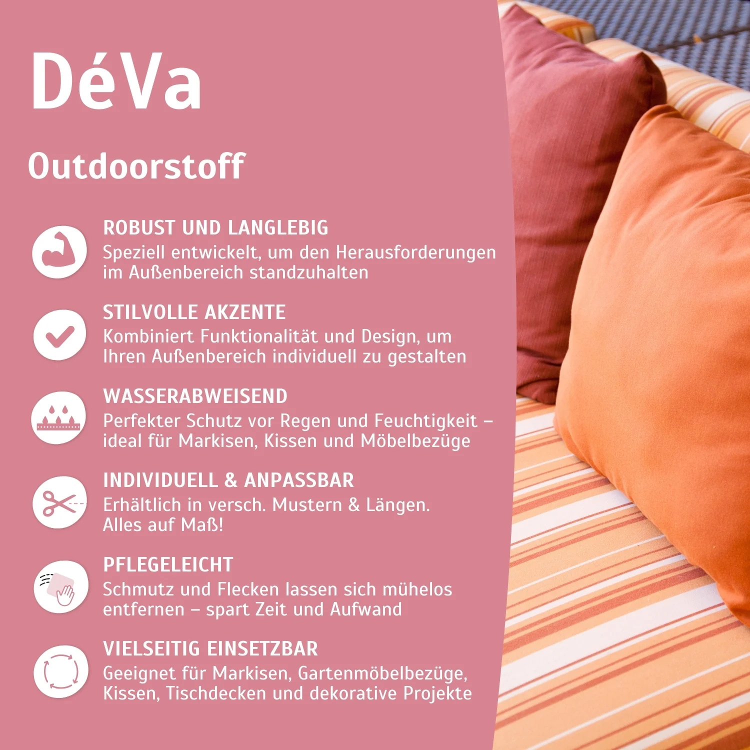Outdoor Stoff Meterware – wasserabweisender Stoff für draußen - Image 4