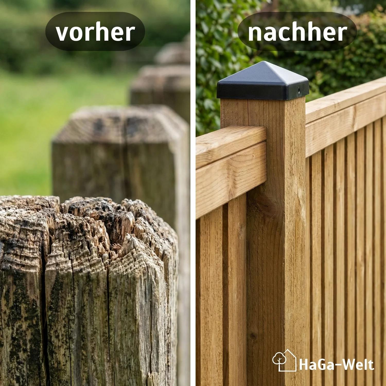 Pfostenkappe für Holzpfosten Zaunkappe Pfostenabdeckung - Image 3