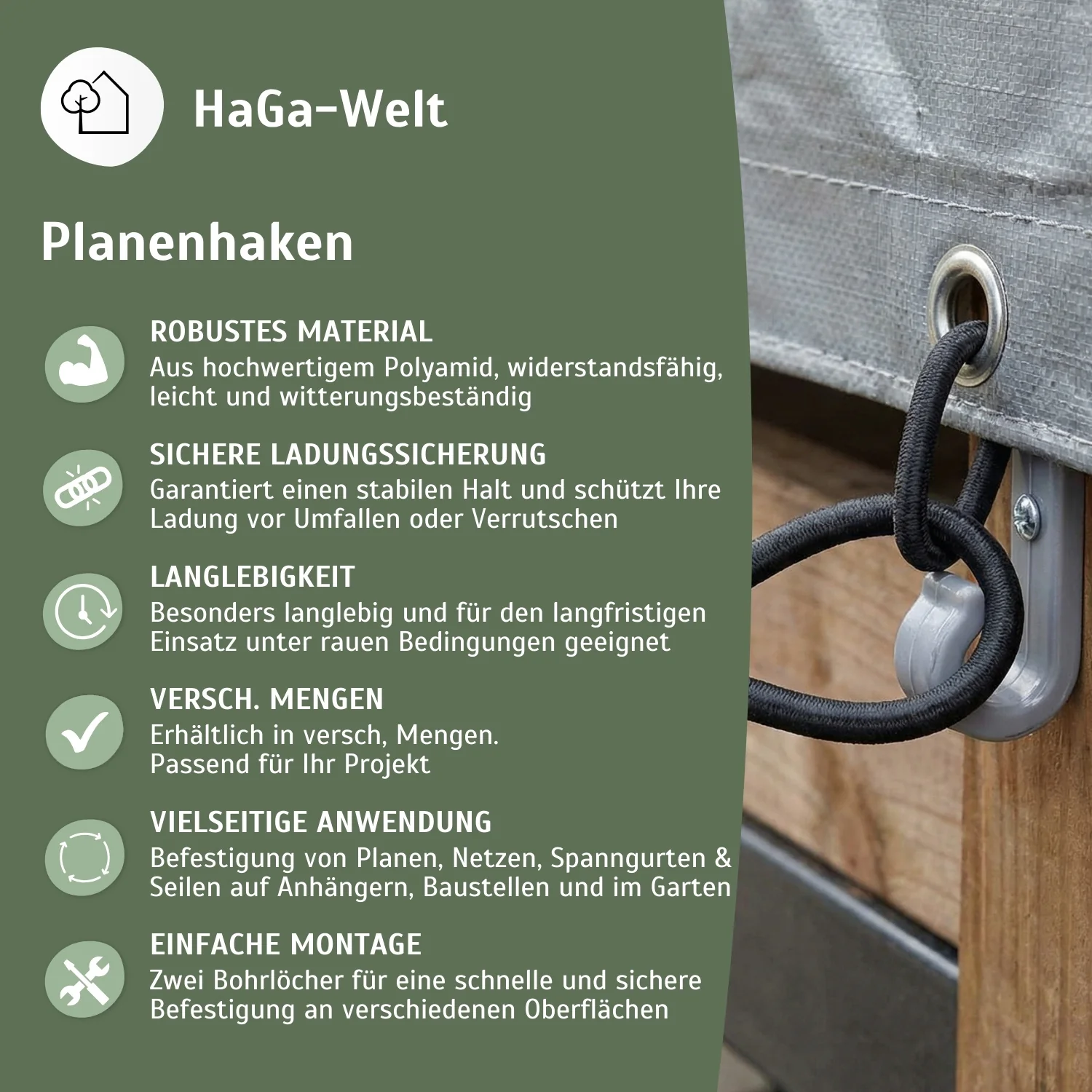 Planenhaken – für die sichere Befestigung von Anhängerplanen - Image 4