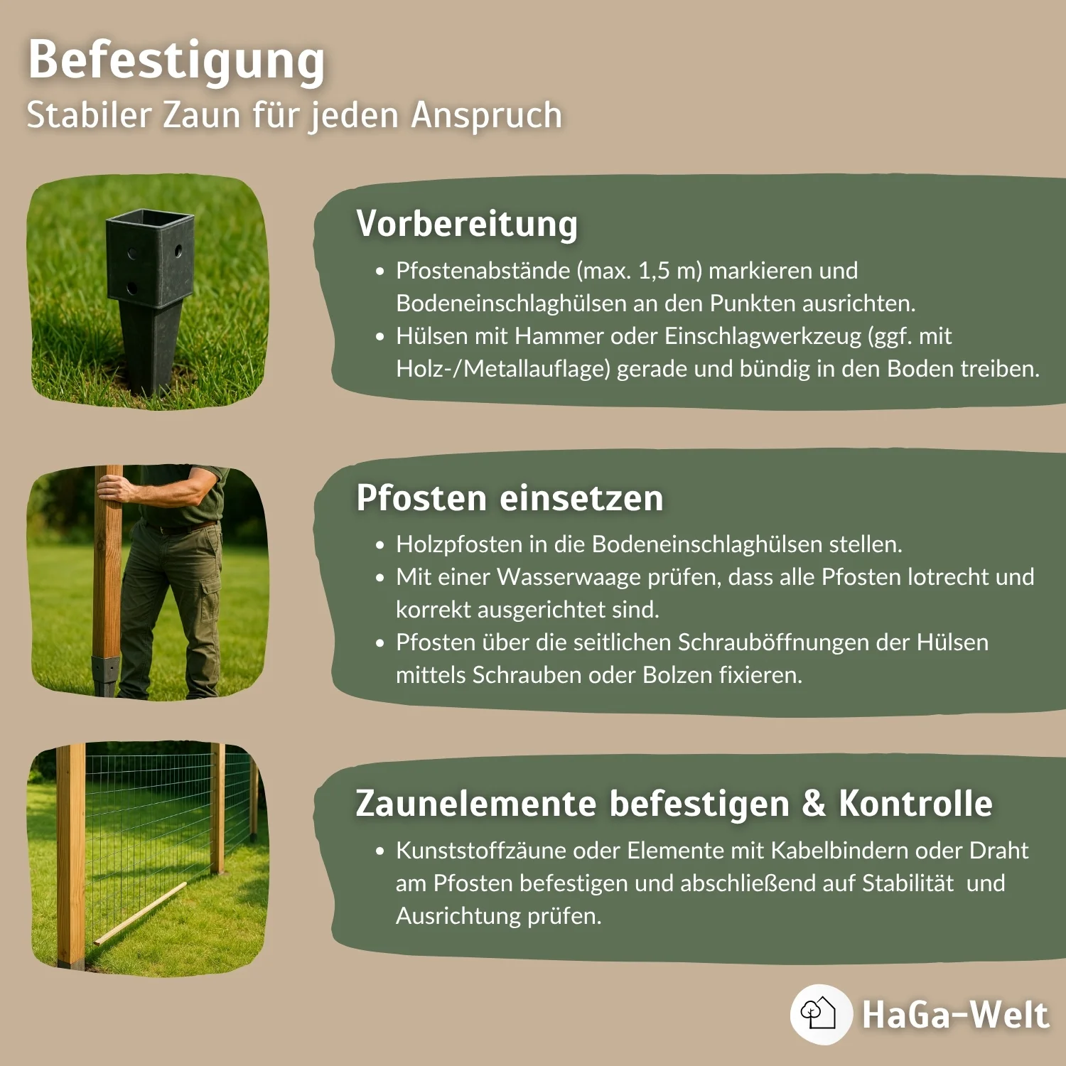 Holzpfosten, KDI-braun – Zaunpfosten für Ihren Gartenzaun - Image 6