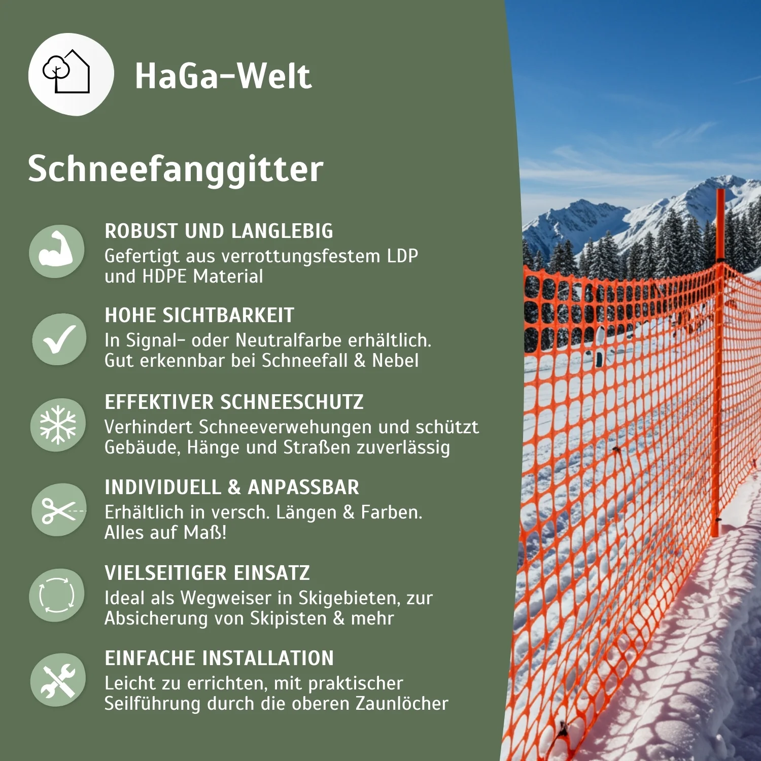 Schneezaun nach Maß zum Schutz vor Schnee - Image 4
