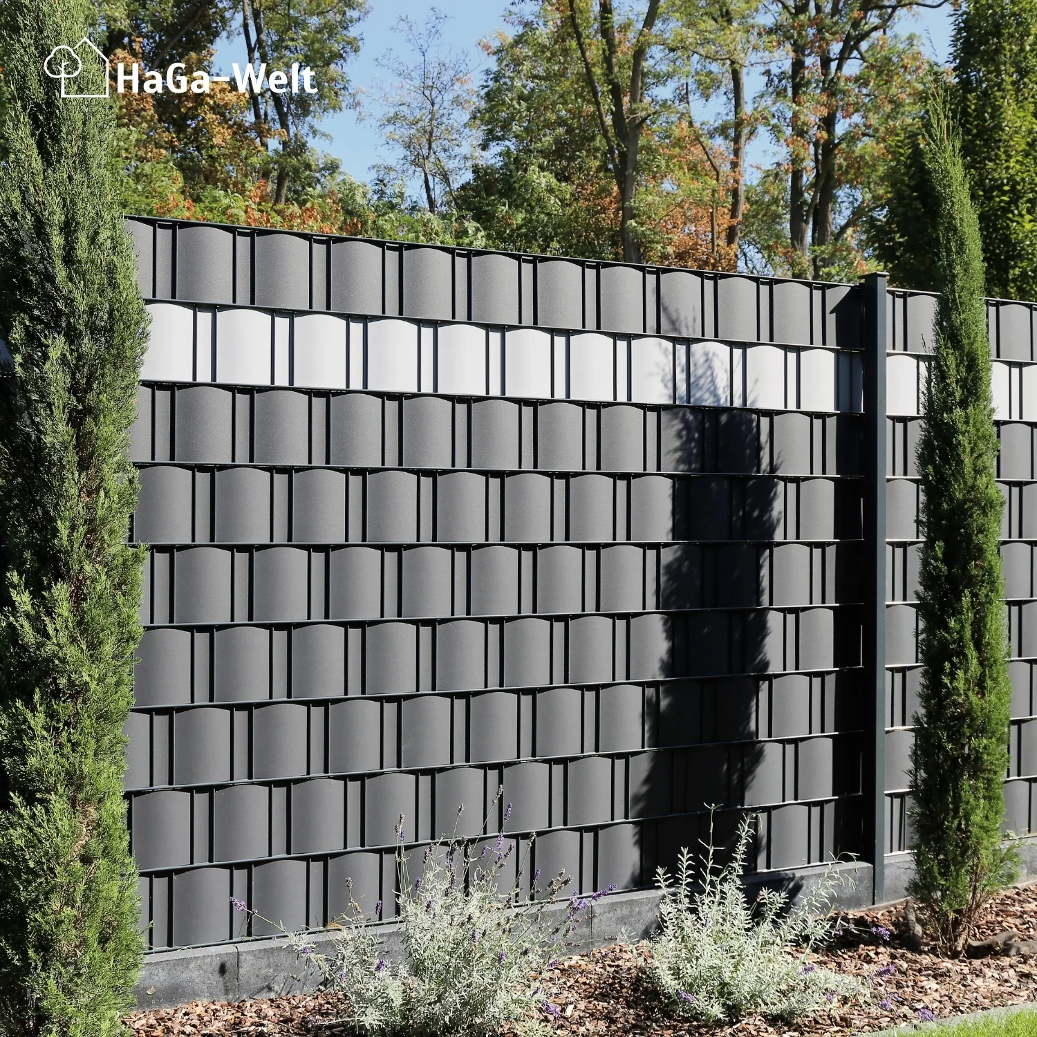 Sichtschutzstreifen Zaunblende aus PE-Rattan - Image 12