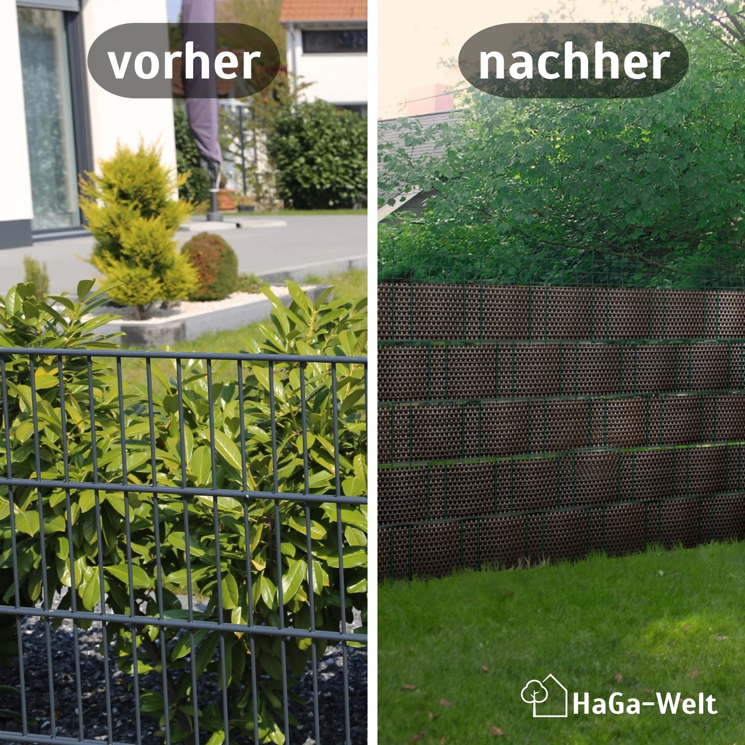 Sichtschutzstreifen Zaunblende aus PE-Rattan - Image 3