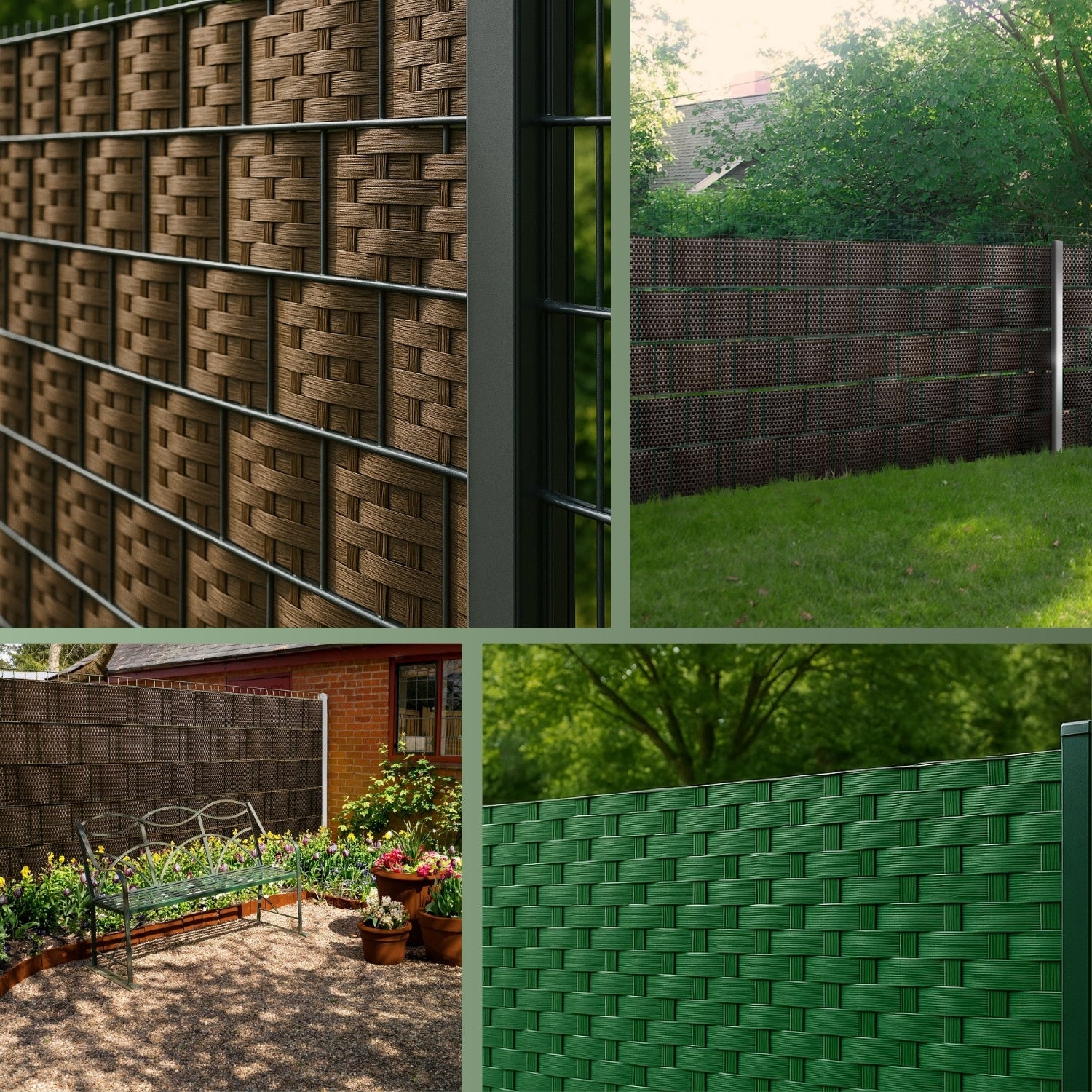 Sichtschutzstreifen Zaunblende aus PE-Rattan - Image 7