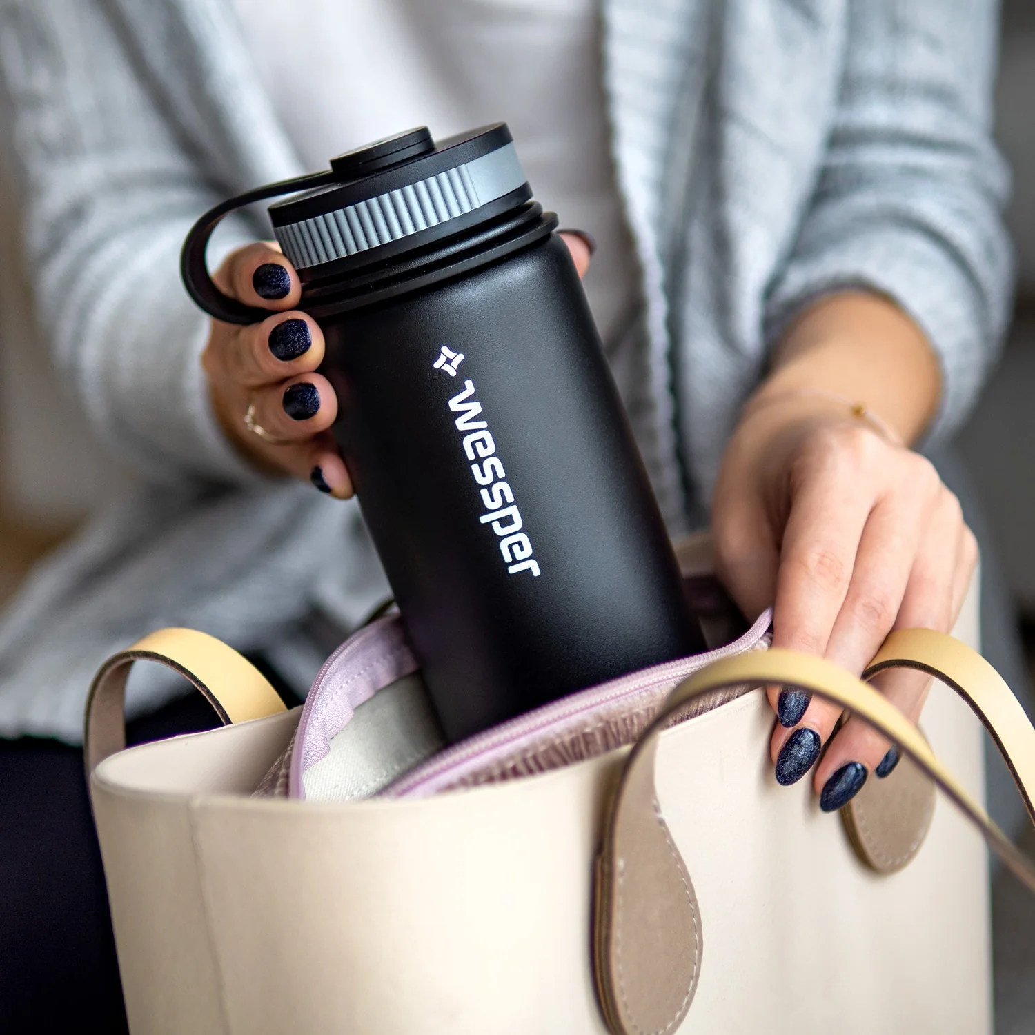 Trinkflasche ActiveMax Steel Bottle – Trinkflasche Edelstahl mit 3 verschiedenen Deckeln - Image 5