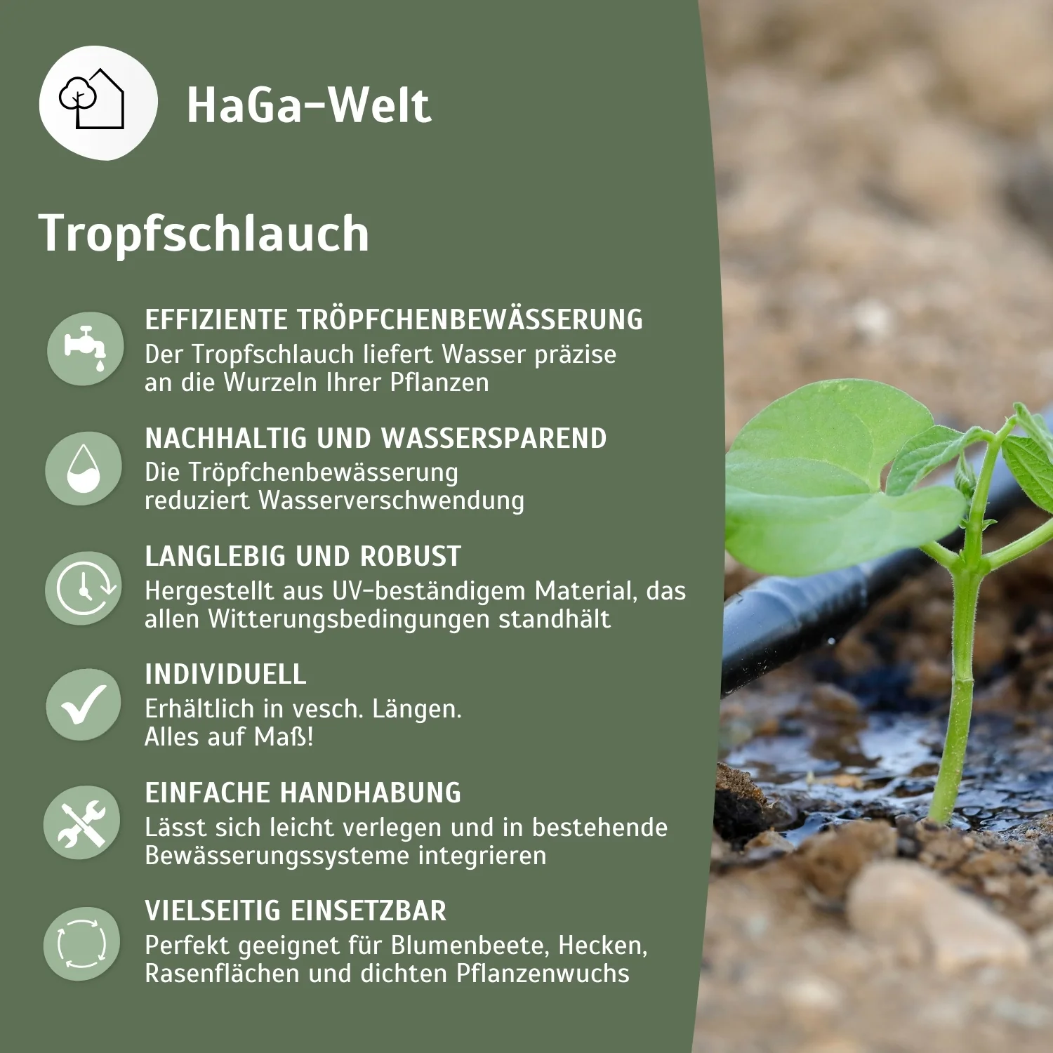 Tropfschlauch ohne Druckkompensation schwarz 16mm - Image 4