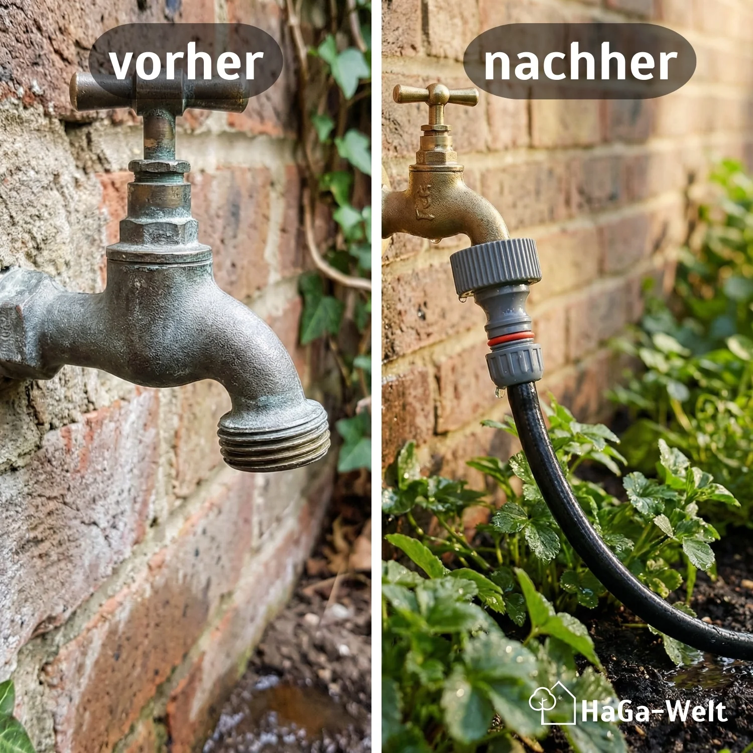 Gartenschlauch-Adapter Wasserhahn - perfekter Schlauchverbinder zwischen Gartenschlauch und Wasseranschluss - Image 3