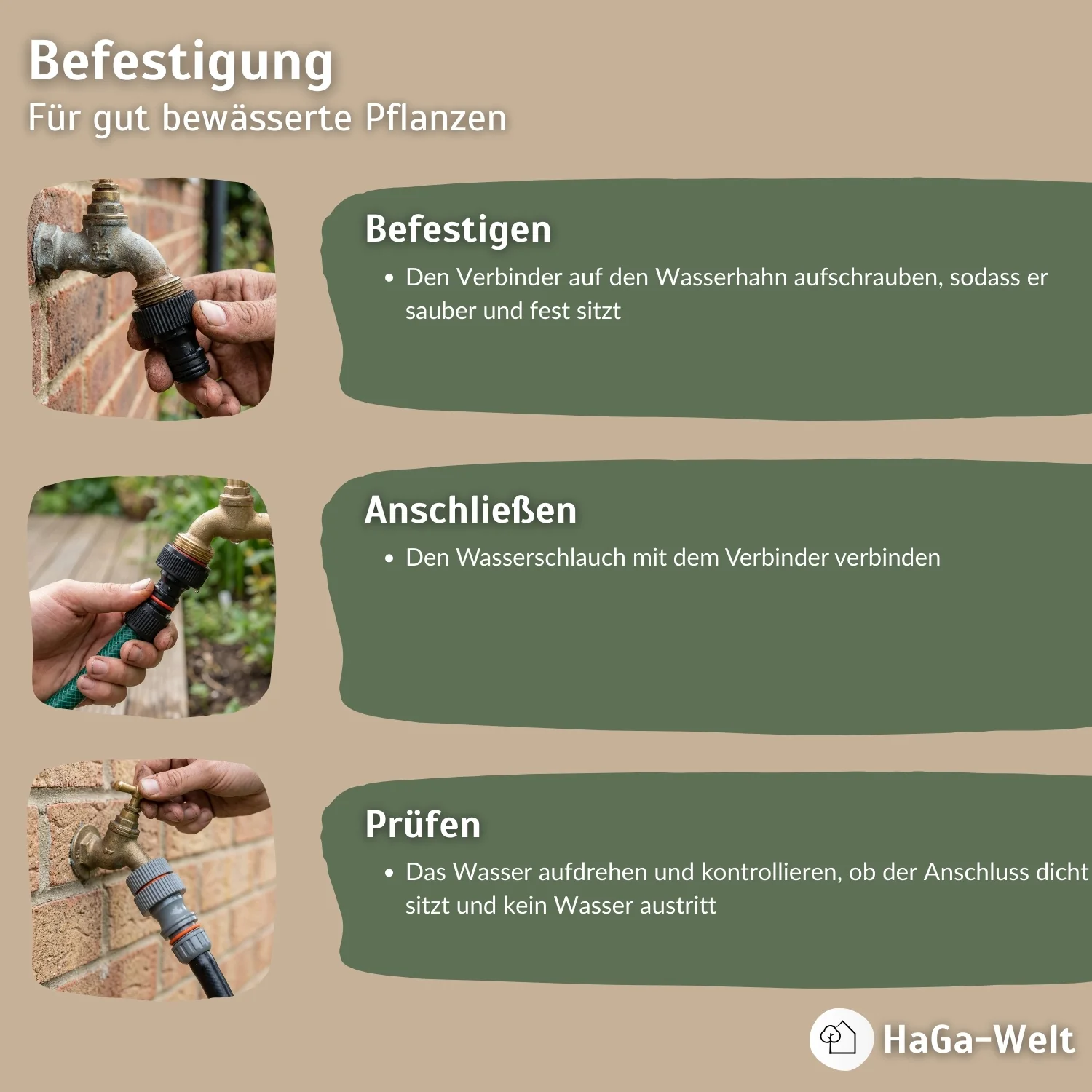 Gartenschlauch-Adapter Wasserhahn - perfekter Schlauchverbinder zwischen Gartenschlauch und Wasseranschluss - Image 6