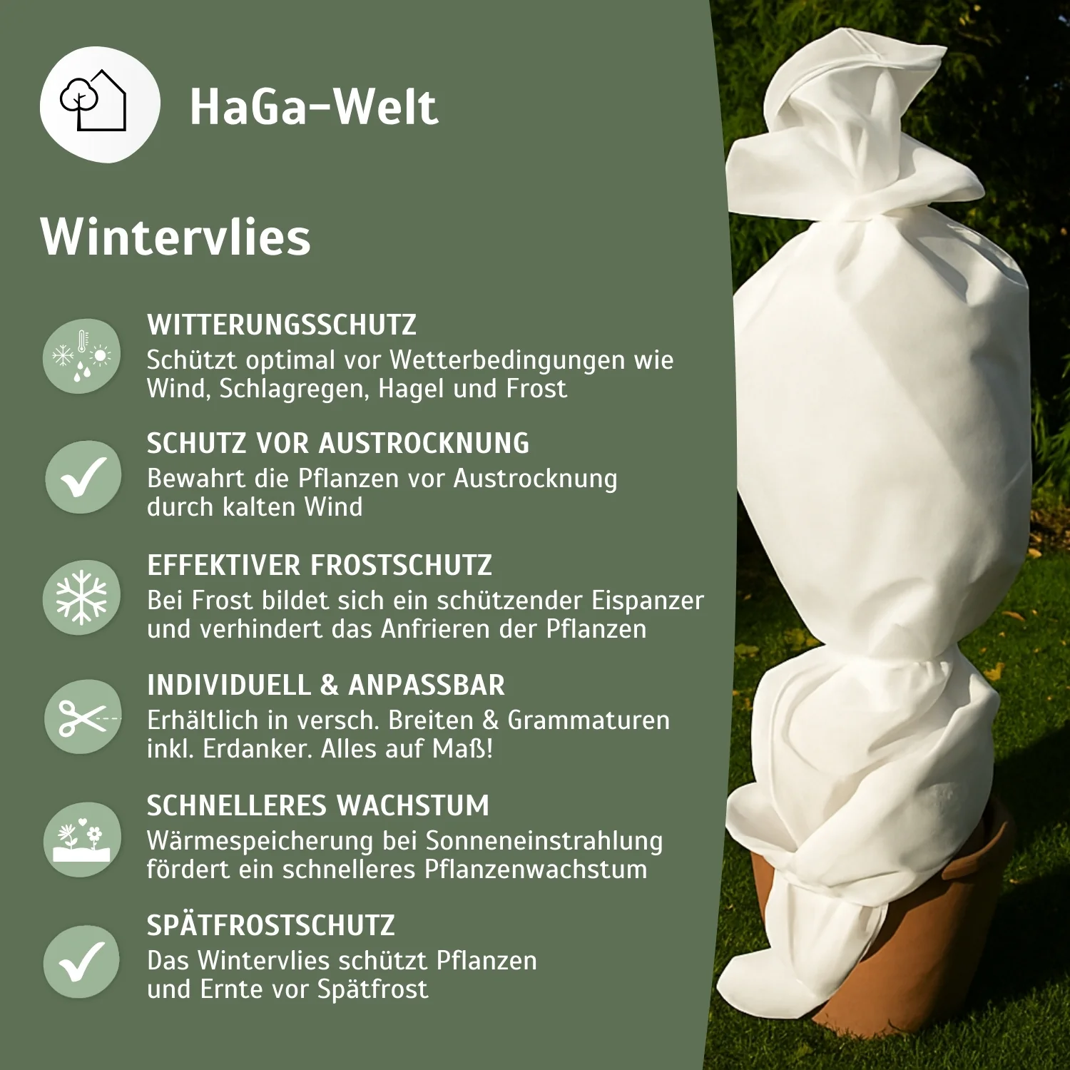Winterschutz-Starter-Set: Idealer Kälte- und Frostschutz in verschiedenen Größen und Stärken - Image 4
