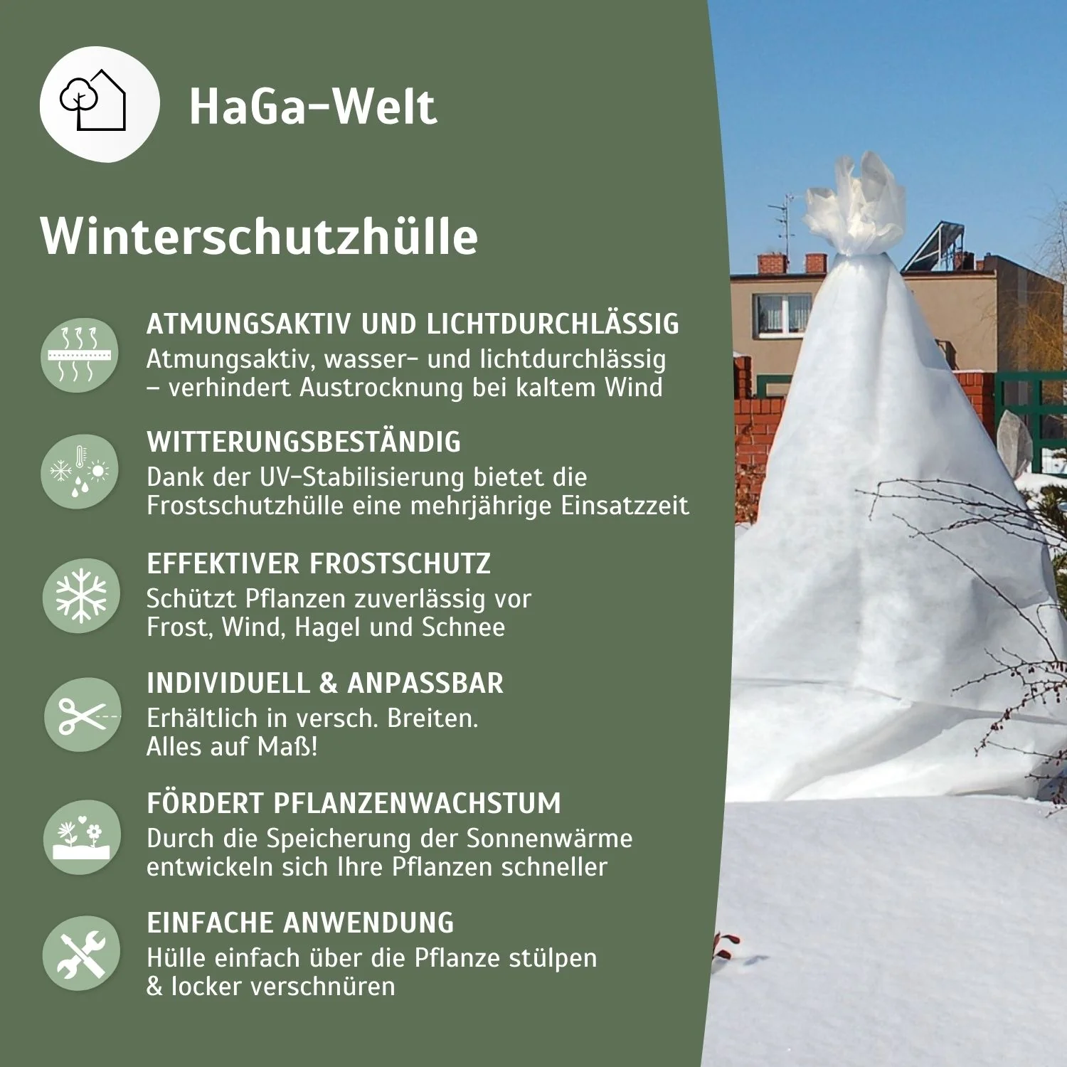 Winterschutzhülle 40g/m² - Schutz für Ihre Pflanzen - Image 4