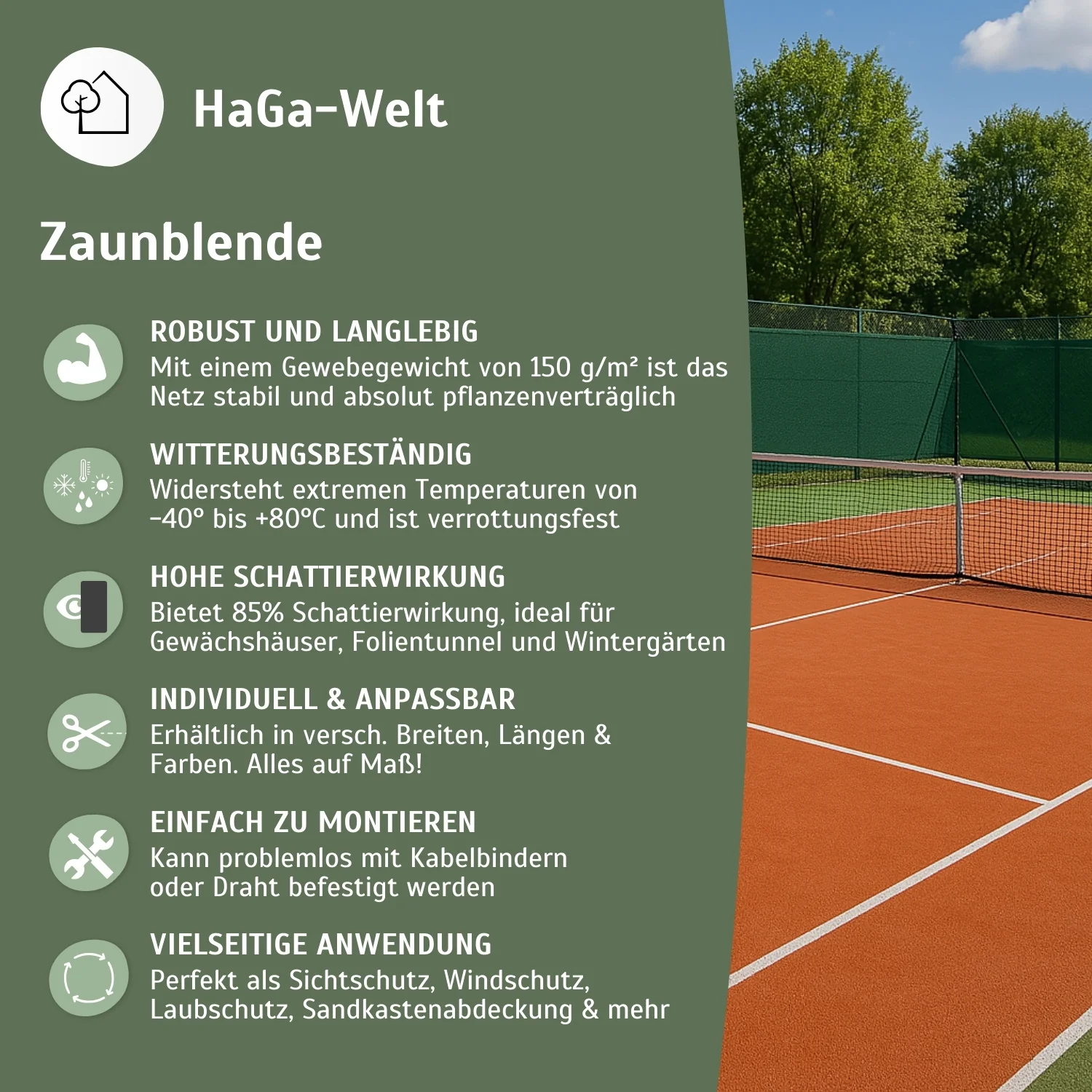 Zaunblende in verschiedenen Farben – Sichtschutz für Garten & Balkon - Image 4